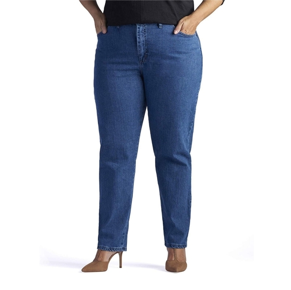 Lee Plus Size Relaxed Fit Stretch Jean Sz 16W P - Picture 1 of 8